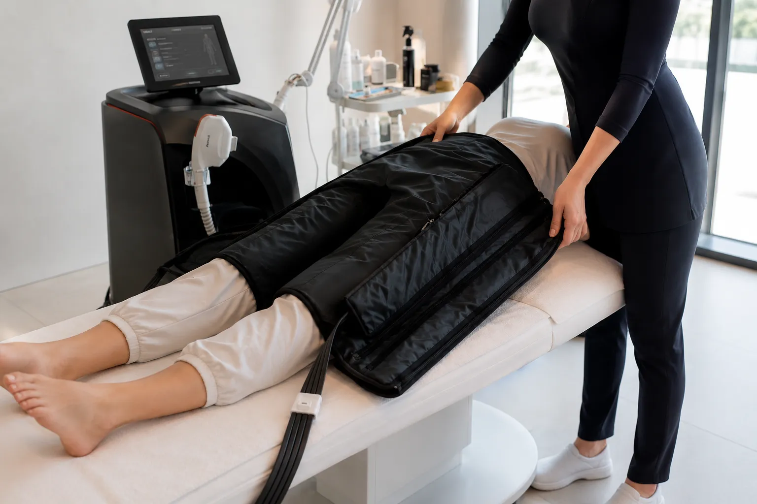 Pressotherapy — ניקוז לימפטי (טיפול פרסותרפיה)